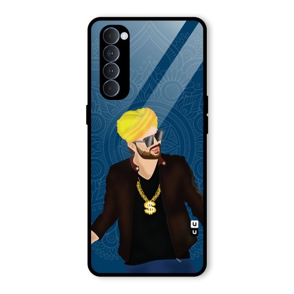 Indie Pop Illustration Glass Back Case for Oppo Reno4 Pro