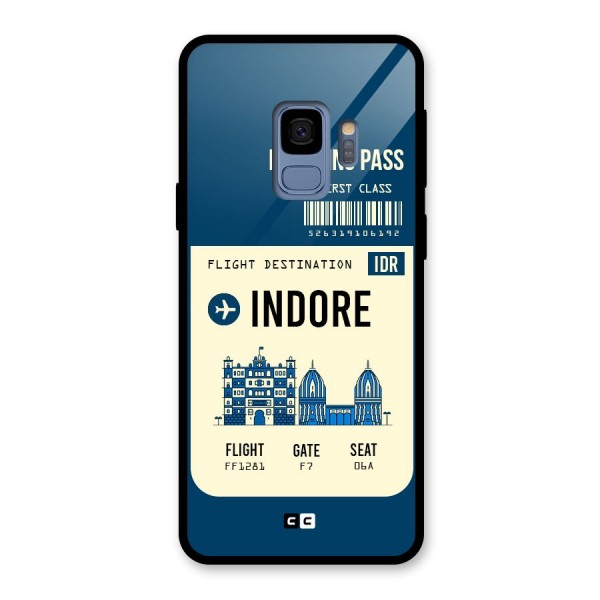 Indore Boarding Pass Glass Back Case for Galaxy S9