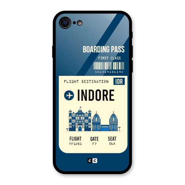 Indore Boarding Pass Glass Back Case for iPhone 8