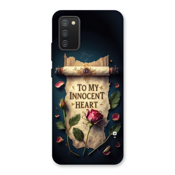 Innocence Of Heart Back Case for Galaxy F02s