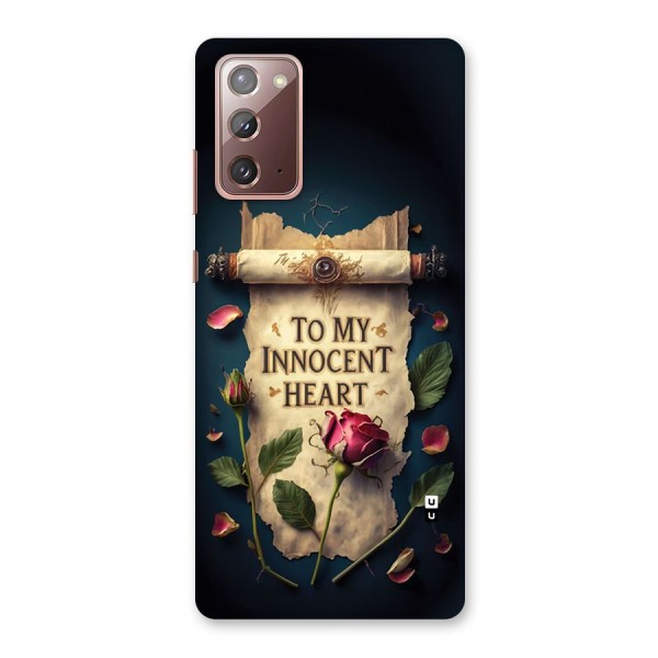 Innocence Of Heart Back Case for Galaxy Note 20