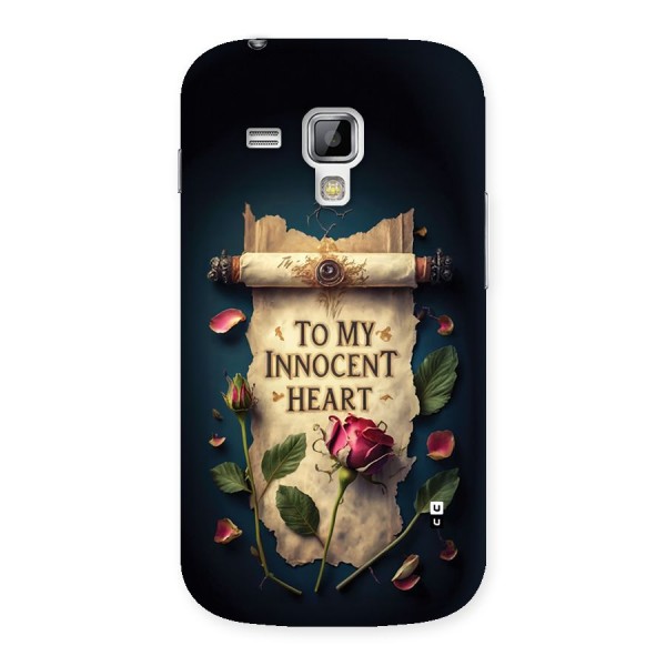 Innocence Of Heart Back Case for Galaxy S Duos