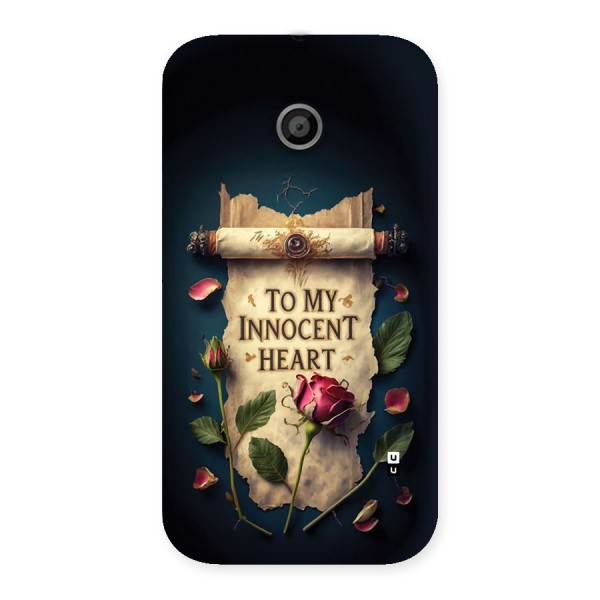 Innocence Of Heart Back Case for Moto E