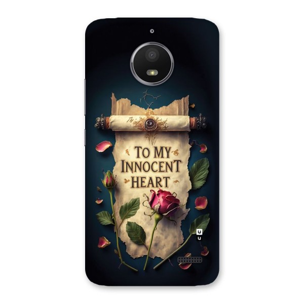 Innocence Of Heart Back Case for Moto E4