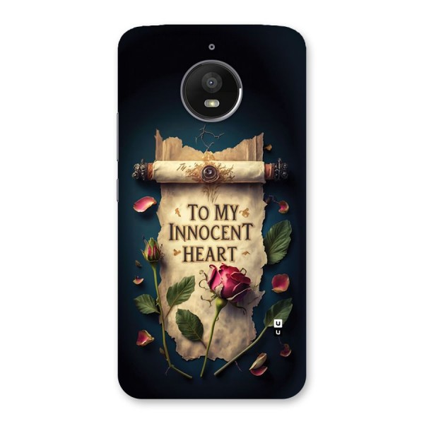 Innocence Of Heart Back Case for Moto E4 Plus