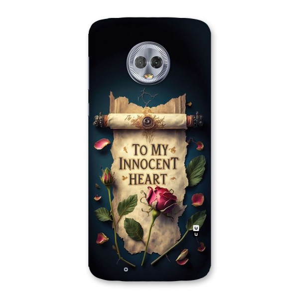 Innocence Of Heart Back Case for Moto G6