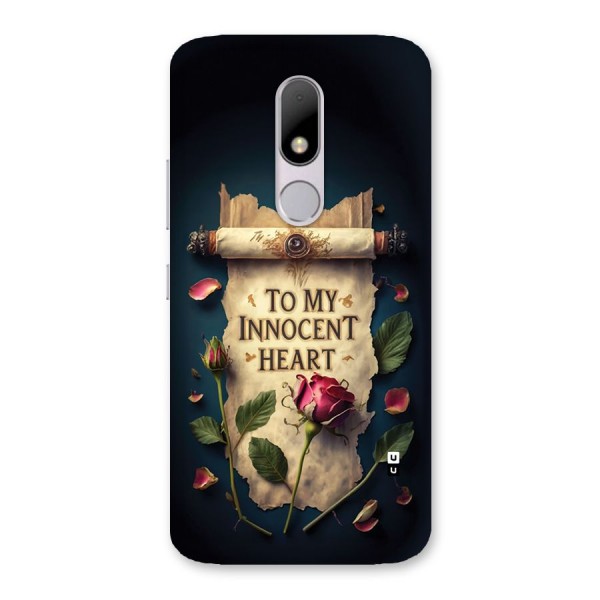 Innocence Of Heart Back Case for Moto M