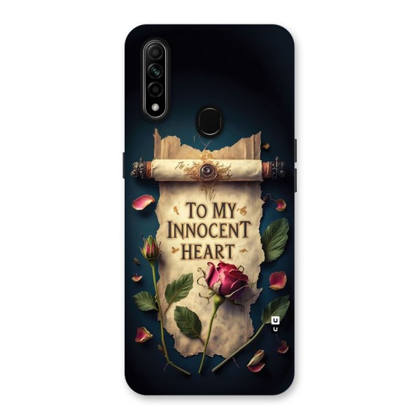 Innocence Of Heart Back Case for Oppo A31