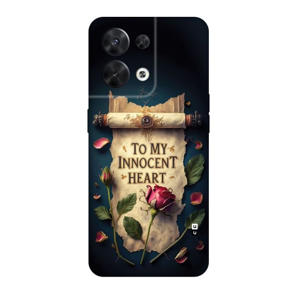 Innocence Of Heart Back Case for Oppo Reno8 5G