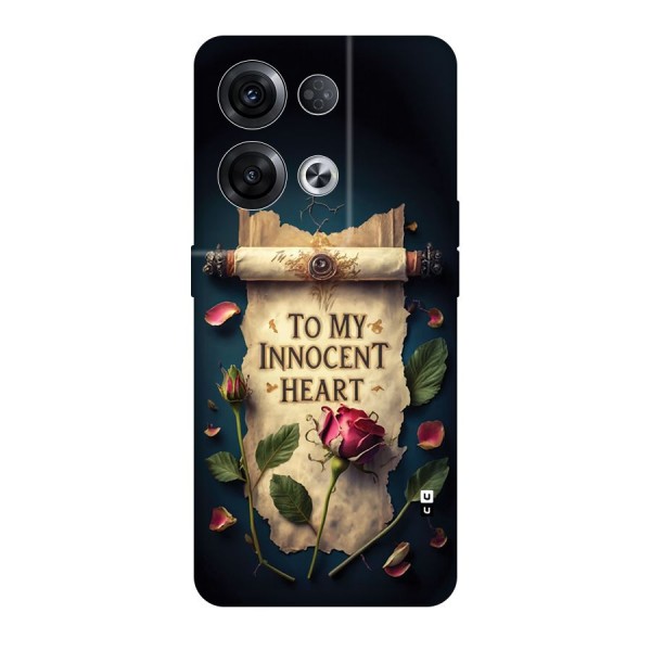 Innocence Of Heart Back Case for Oppo Reno8 Pro 5G