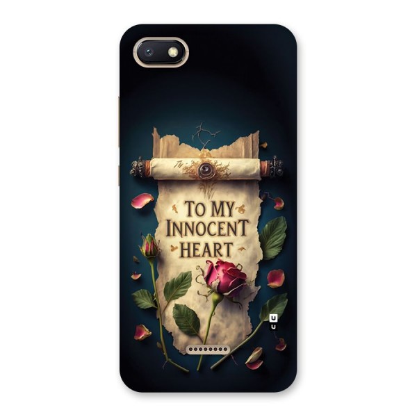 Innocence Of Heart Back Case for Redmi 6A