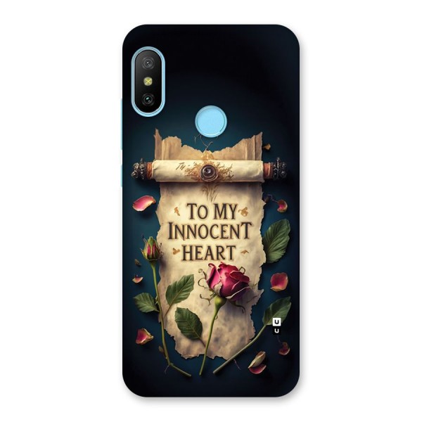 Innocence Of Heart Back Case for Redmi 6 Pro