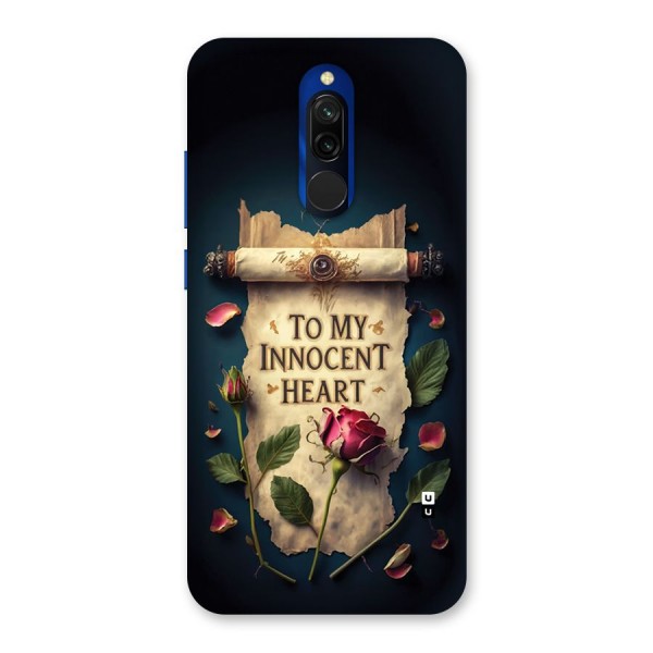 Innocence Of Heart Back Case for Redmi 8