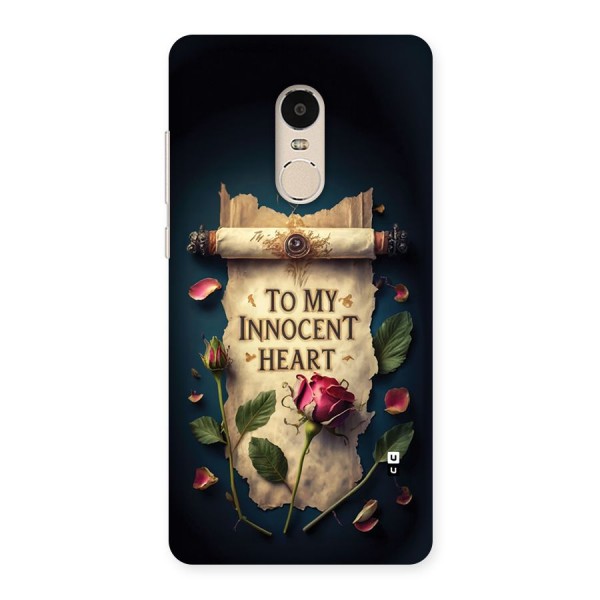 Innocence Of Heart Back Case for Redmi Note 4