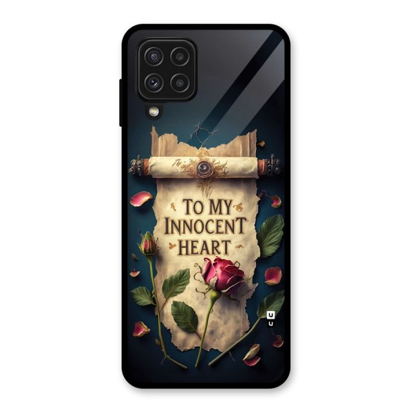 Innocence Of Heart Glass Back Case for Galaxy A22 4G