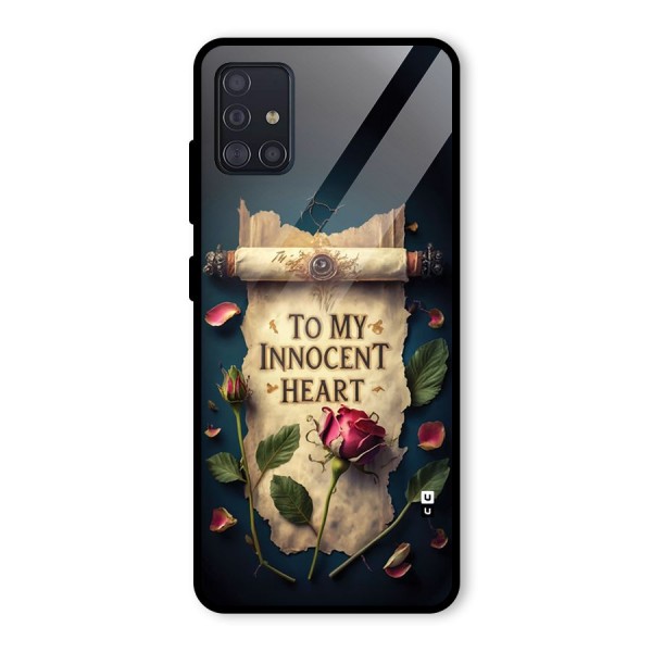 Innocence Of Heart Glass Back Case for Galaxy A51