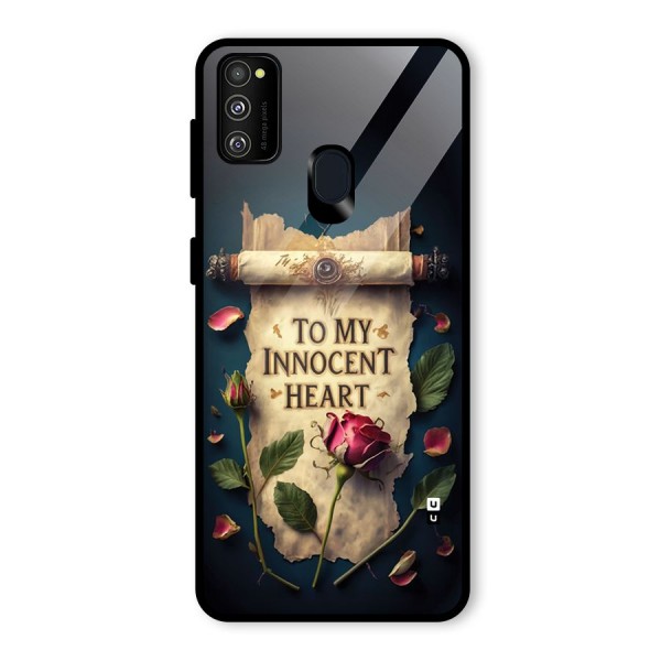 Innocence Of Heart Glass Back Case for Galaxy M21