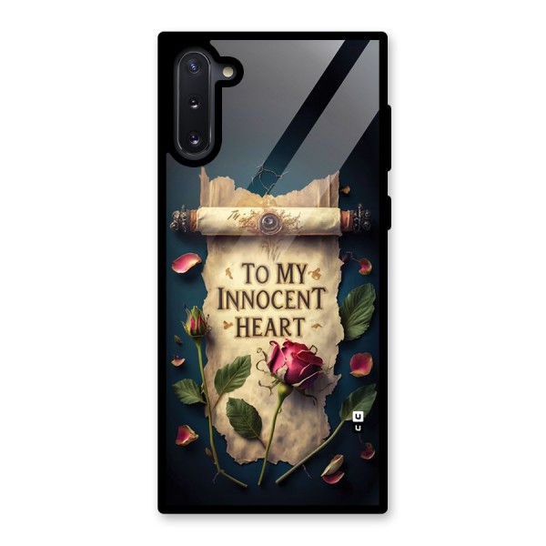 Innocence Of Heart Glass Back Case for Galaxy Note 10