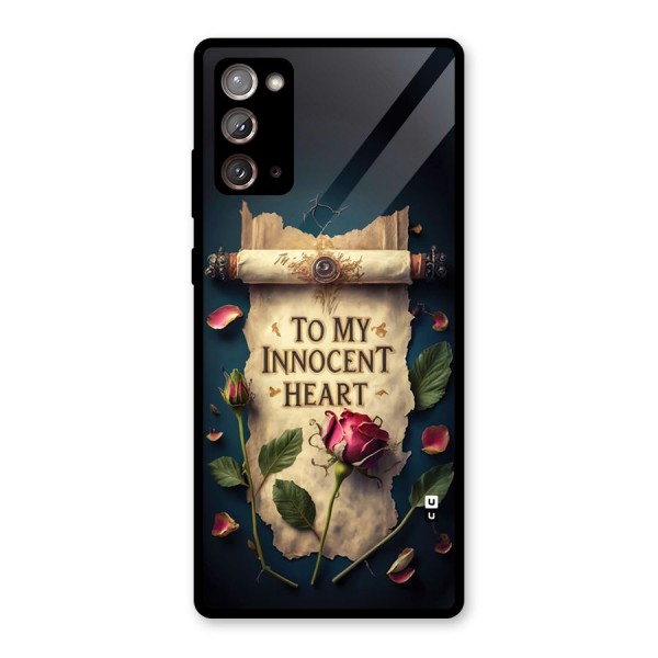 Innocence Of Heart Glass Back Case for Galaxy Note 20