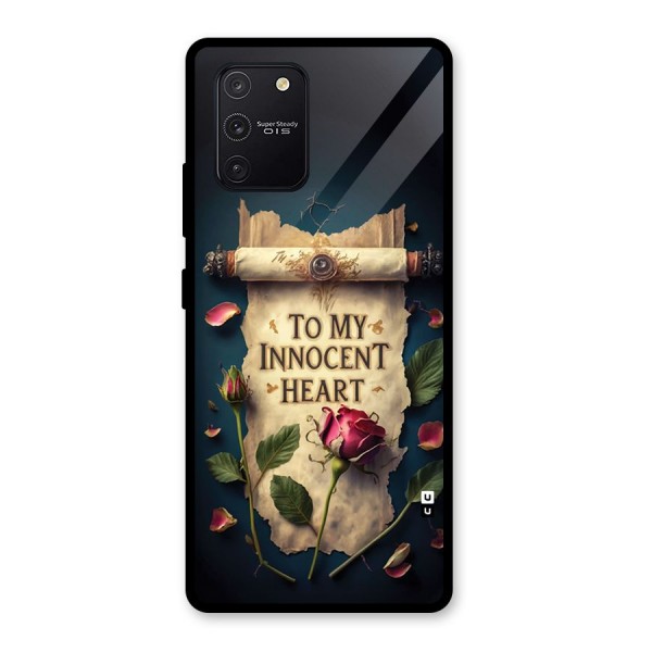 Innocence Of Heart Glass Back Case for Galaxy S10 Lite