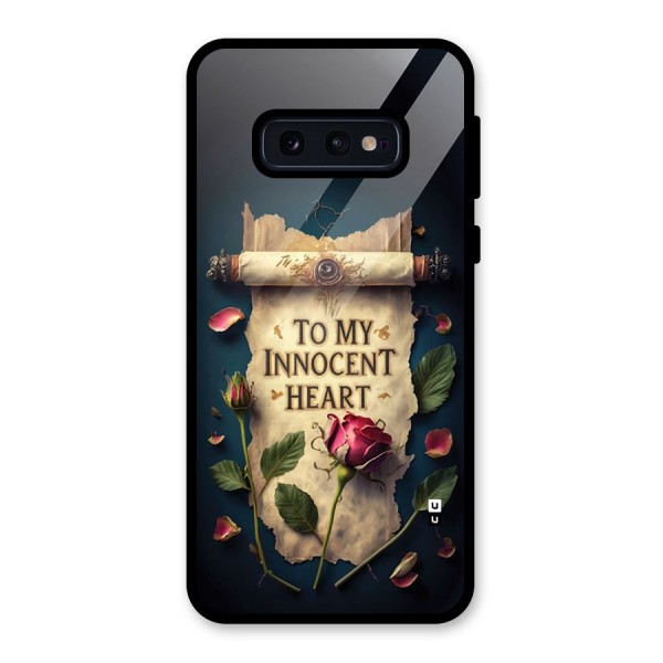 Innocence Of Heart Glass Back Case for Galaxy S10e