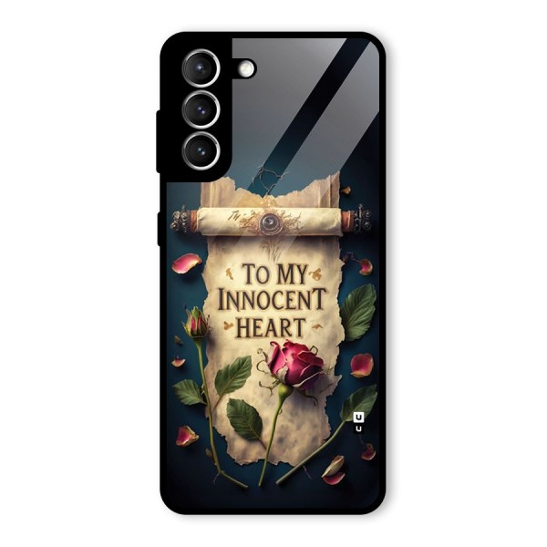 Innocence Of Heart Glass Back Case for Galaxy S21 5G