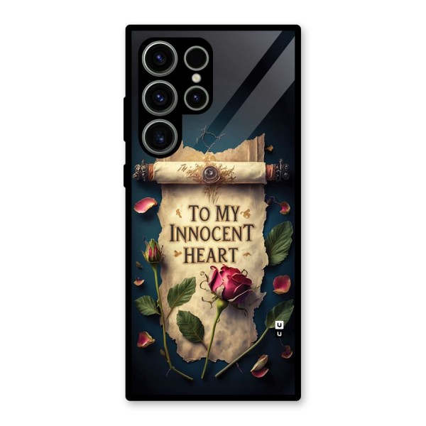 Innocence Of Heart Glass Back Case for Galaxy S23 Ultra