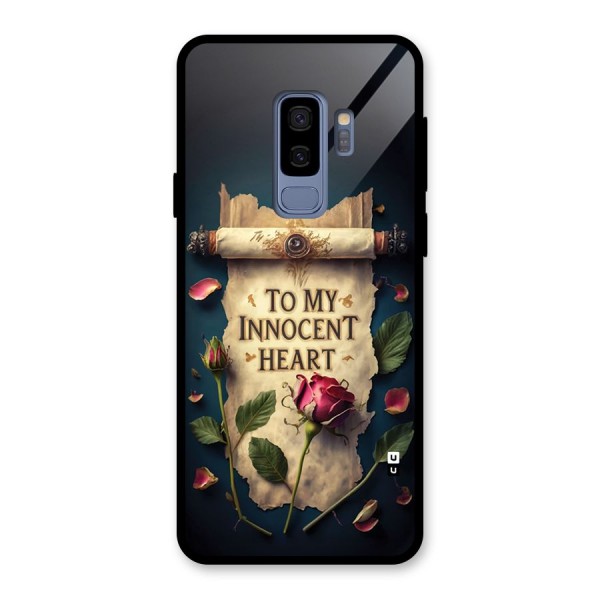 Innocence Of Heart Glass Back Case for Galaxy S9 Plus