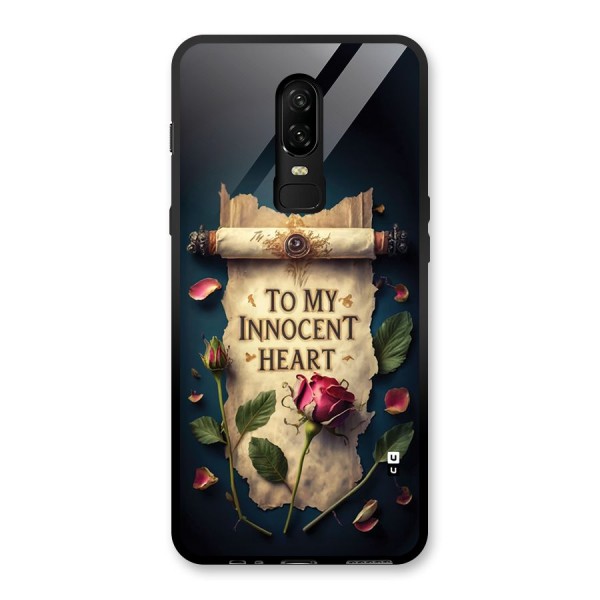 Innocence Of Heart Glass Back Case for OnePlus 6