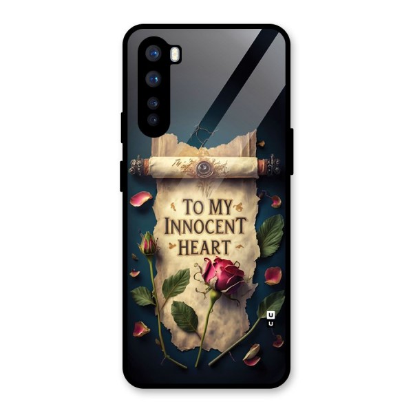 Innocence Of Heart Glass Back Case for OnePlus Nord