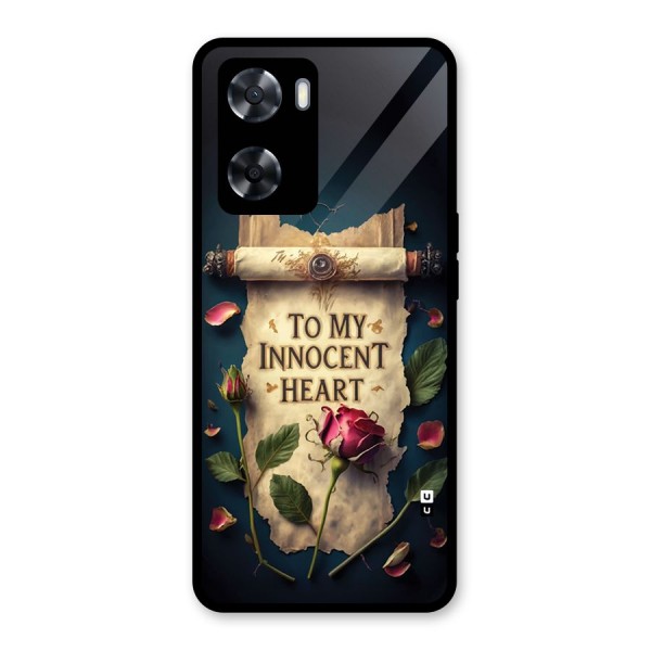 Innocence Of Heart Glass Back Case for Oppo A57 2022