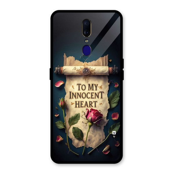 Innocence Of Heart Glass Back Case for Oppo F11