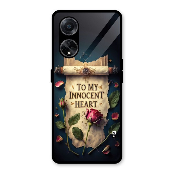 Innocence Of Heart Glass Back Case for Oppo F23