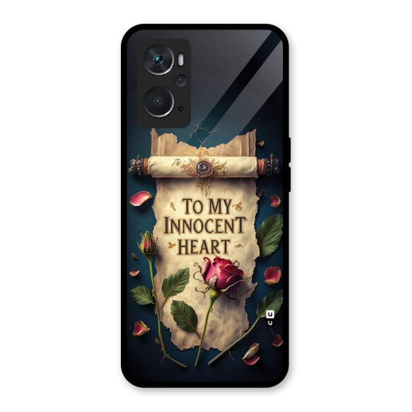 Innocence Of Heart Glass Back Case for Oppo K10 4G