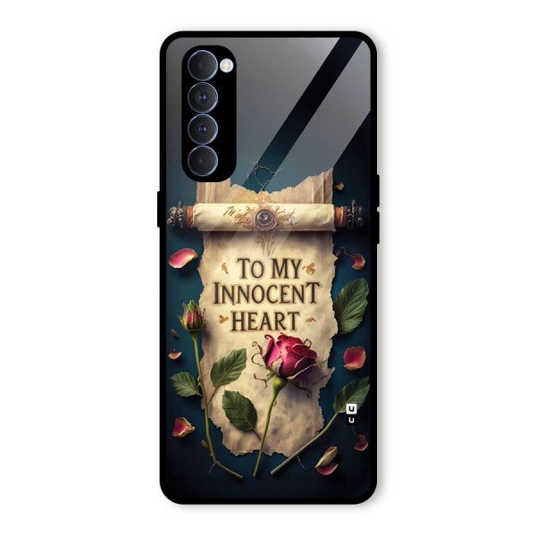 Innocence Of Heart Glass Back Case for Oppo Reno4 Pro