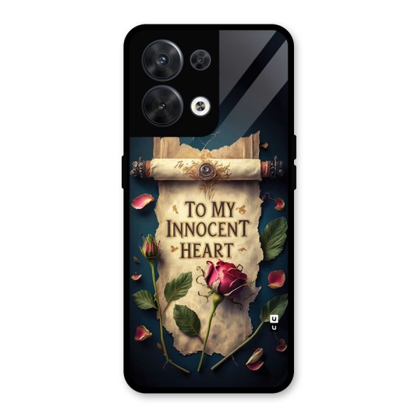 Innocence Of Heart Glass Back Case for Oppo Reno8 5G