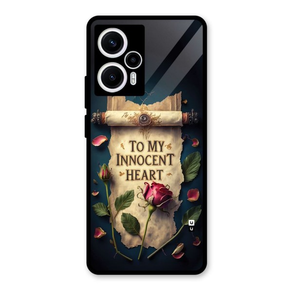 Innocence Of Heart Glass Back Case for Poco F5