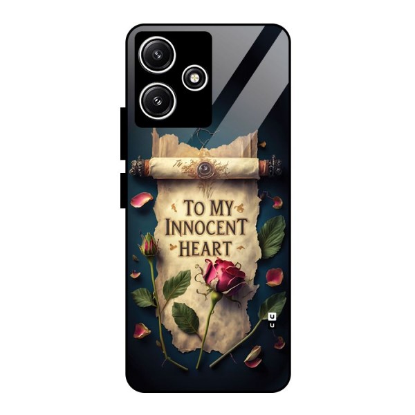 Innocence Of Heart Glass Back Case for Poco M6 Pro