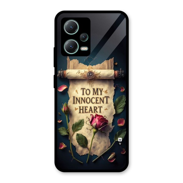 Innocence Of Heart Glass Back Case for Poco X5