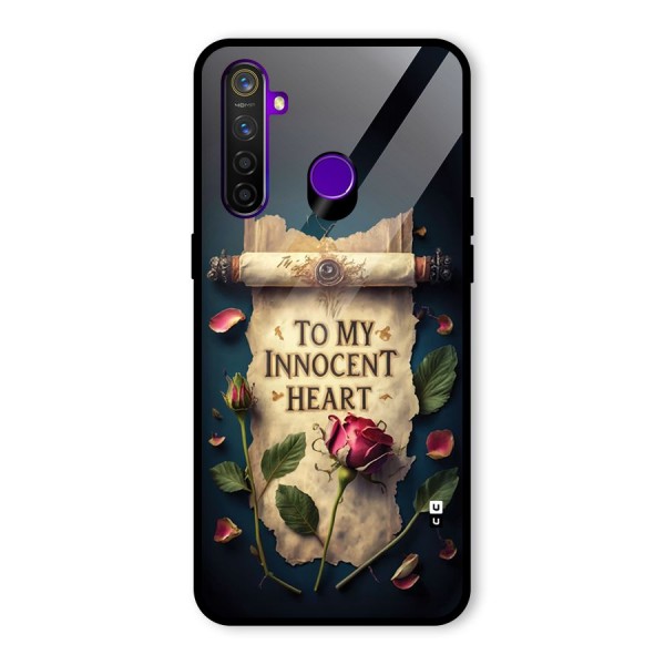 Innocence Of Heart Glass Back Case for Realme 5 Pro