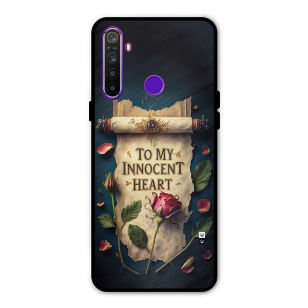 Innocence Of Heart Glass Back Case for Realme 5s