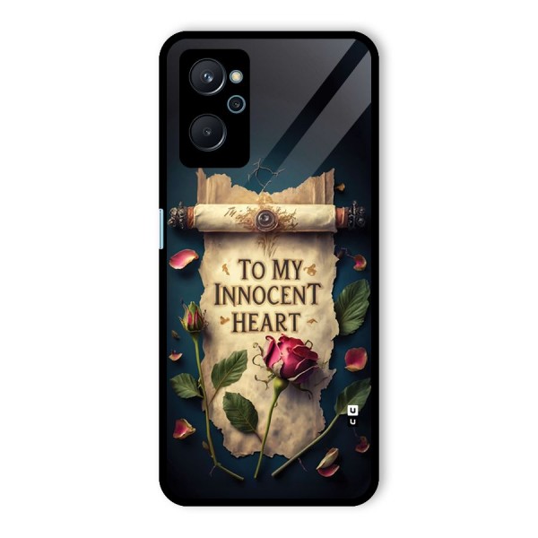 Innocence Of Heart Glass Back Case for Realme 9i