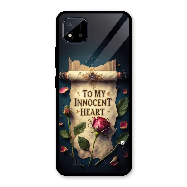 Innocence Of Heart Glass Back Case for Realme C11 2021