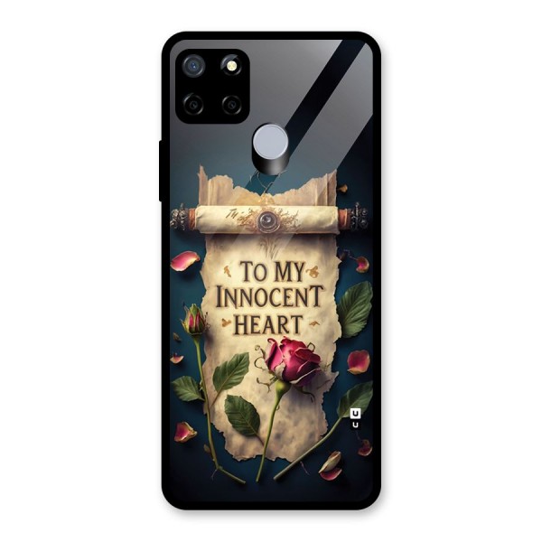 Innocence Of Heart Glass Back Case for Realme C15