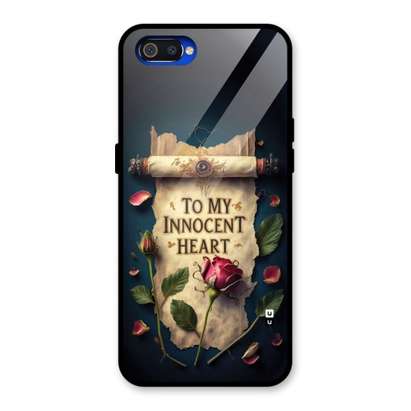 Innocence Of Heart Glass Back Case for Realme C2