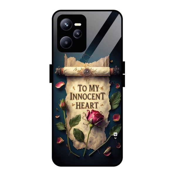 Innocence Of Heart Glass Back Case for Realme C35