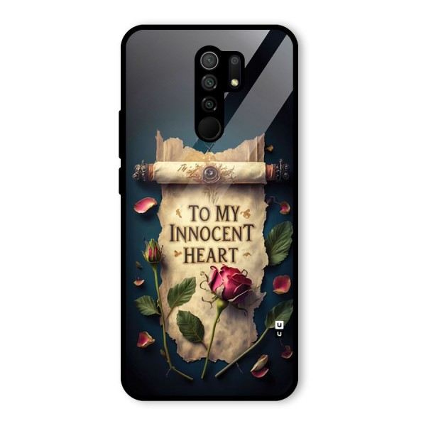 Innocence Of Heart Glass Back Case for Redmi 9 Prime