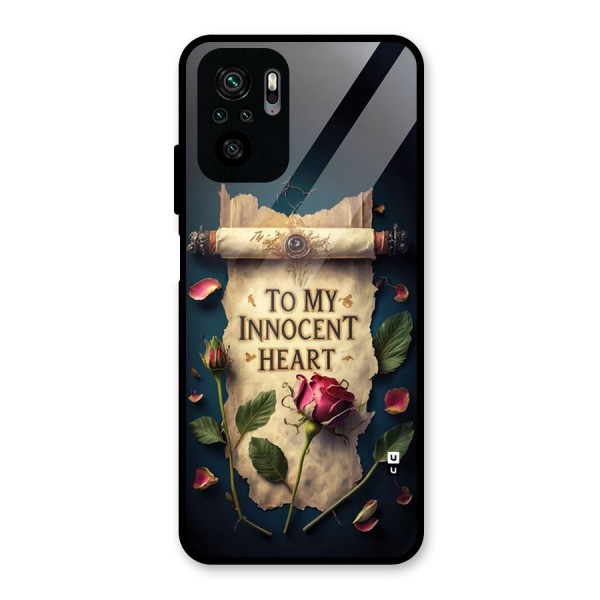 Innocence Of Heart Glass Back Case for Redmi Note 10