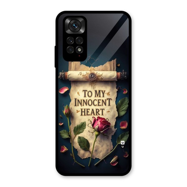 Innocence Of Heart Glass Back Case for Redmi Note 11