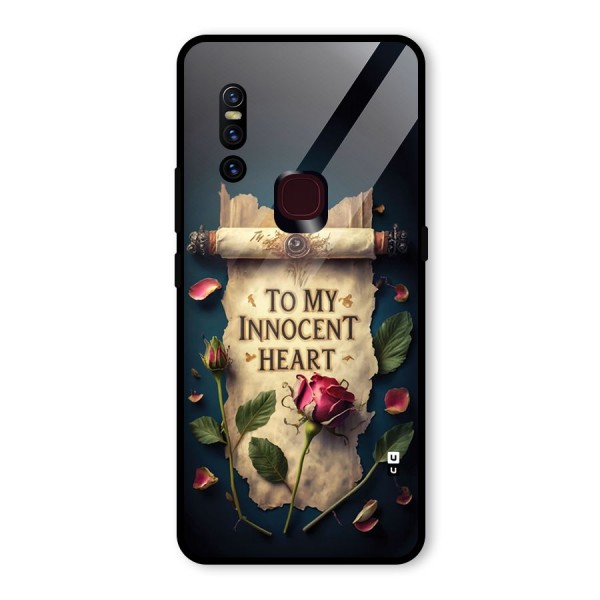 Innocence Of Heart Glass Back Case for Vivo V15